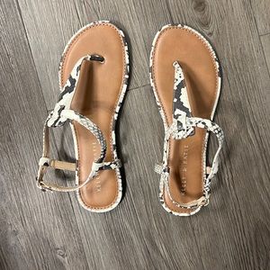 Snake print sandals